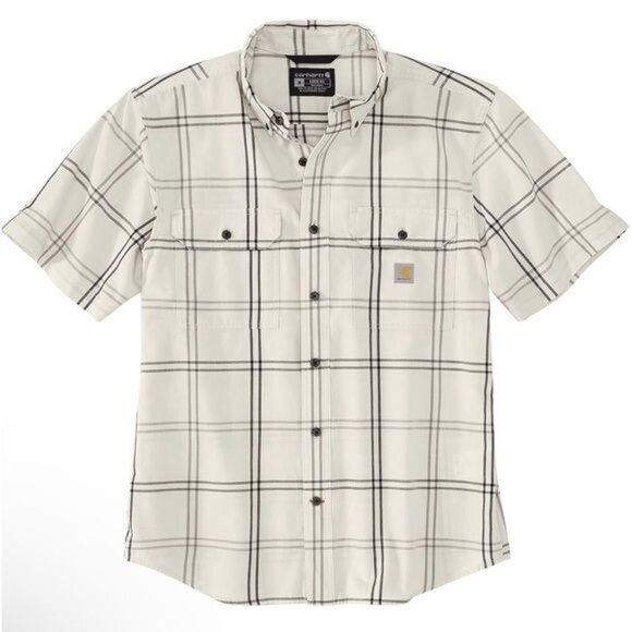 Carhartt Men's Loose Fit Midweight Short-Sleeve Plaid Shirt Size M - Picture 1 of 15